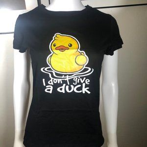 Duck Print T-Shirt Women 100% Cotton O Neck